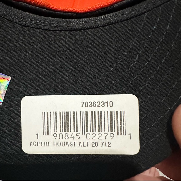 Houston Astros New Era Orange/Navy Alternate On-Field Fitted Hat - Men's - Picture 5 of 6